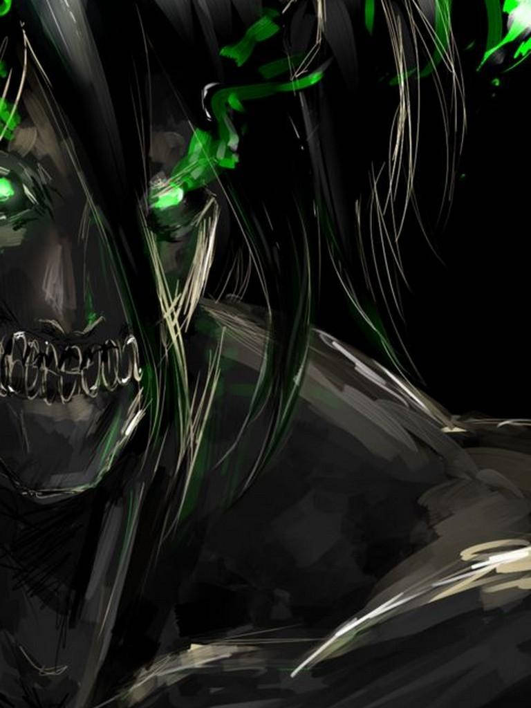 Eren Glowing Green Eyes Wallpaper