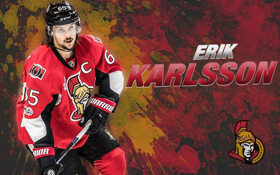 Erik Karlsson Splashy Fanart Poster Wallpaper