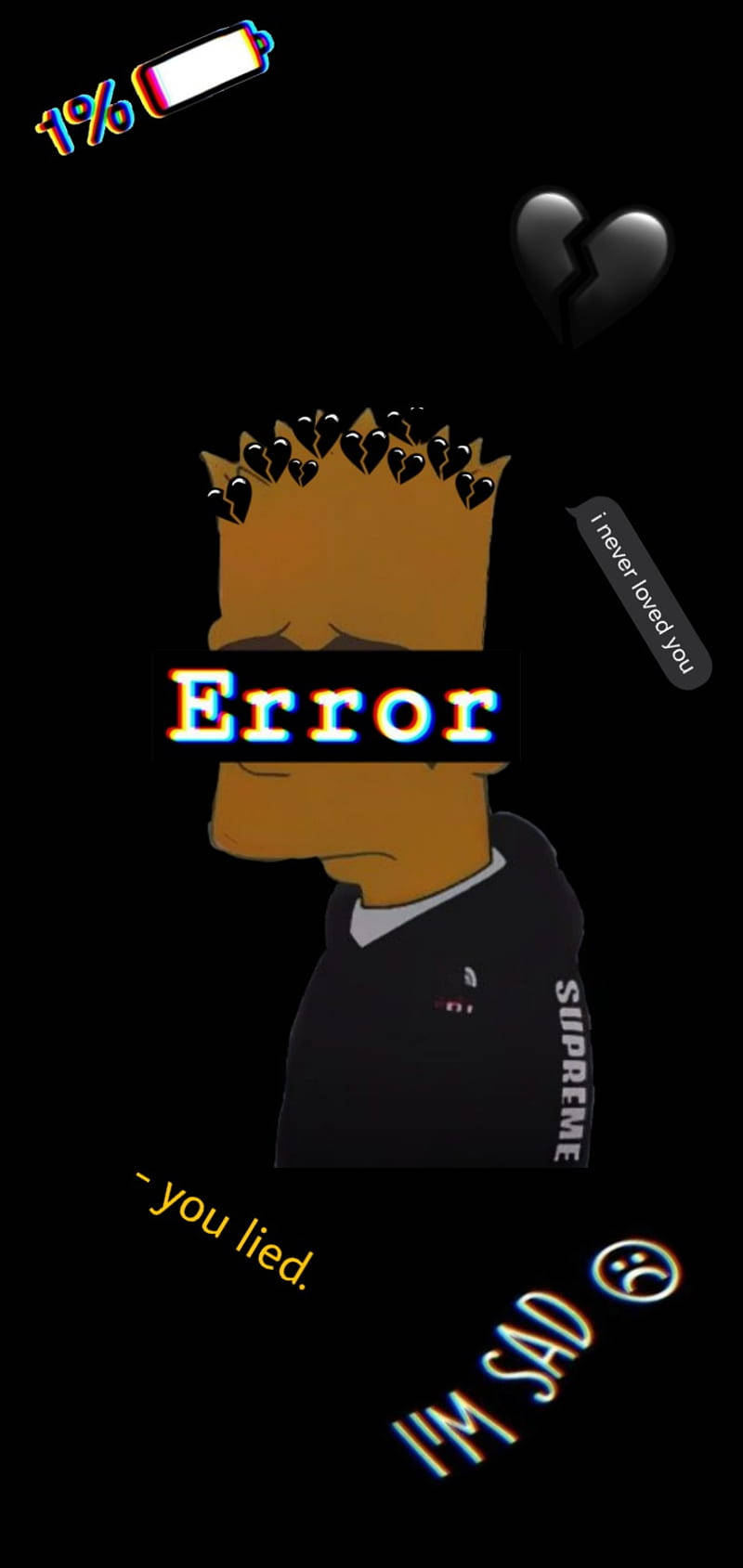 Error Bart Sad Wallpaper