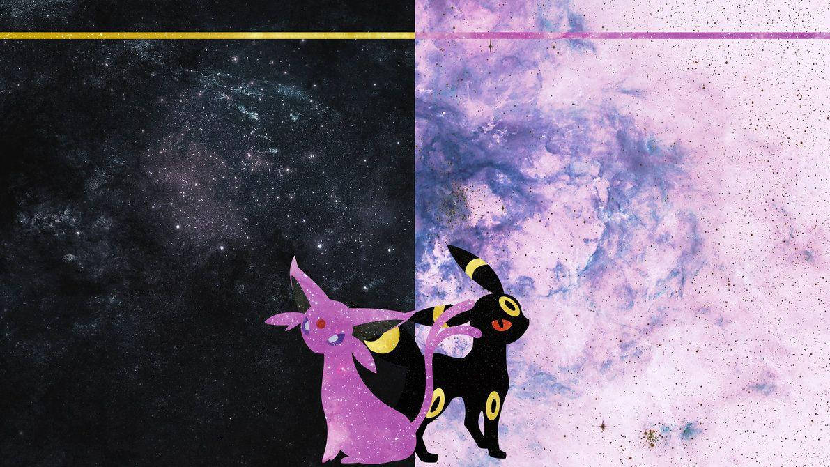 Espeon And Umbreon Galaxy Wallpaper