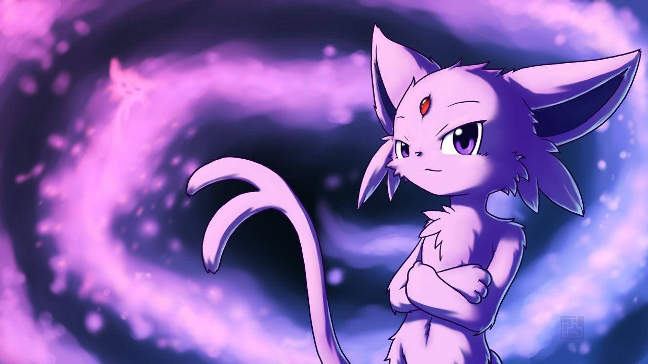 Espeon In A Cosmic Universe Wallpaper