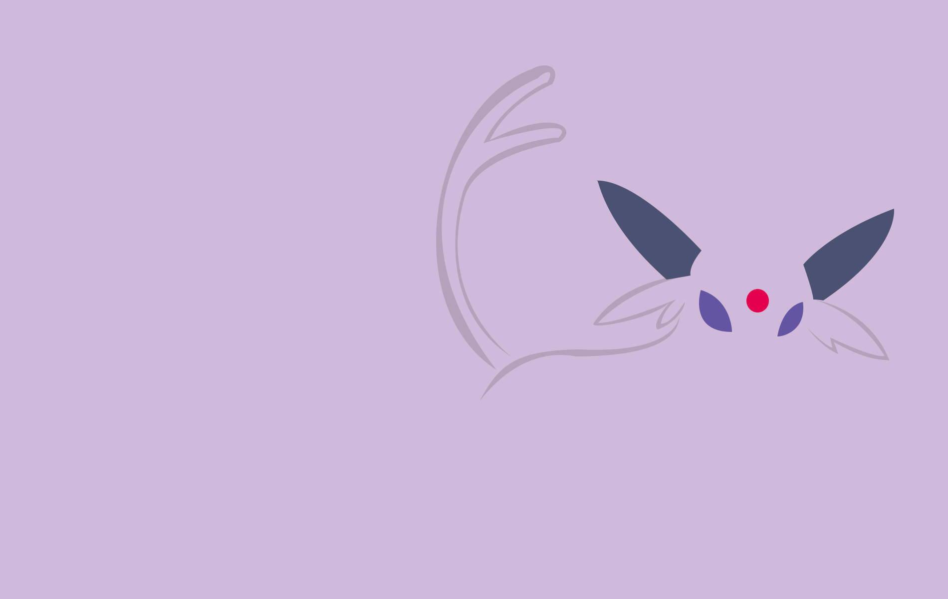 Espeon Minimalist Vector Art Wallpaper