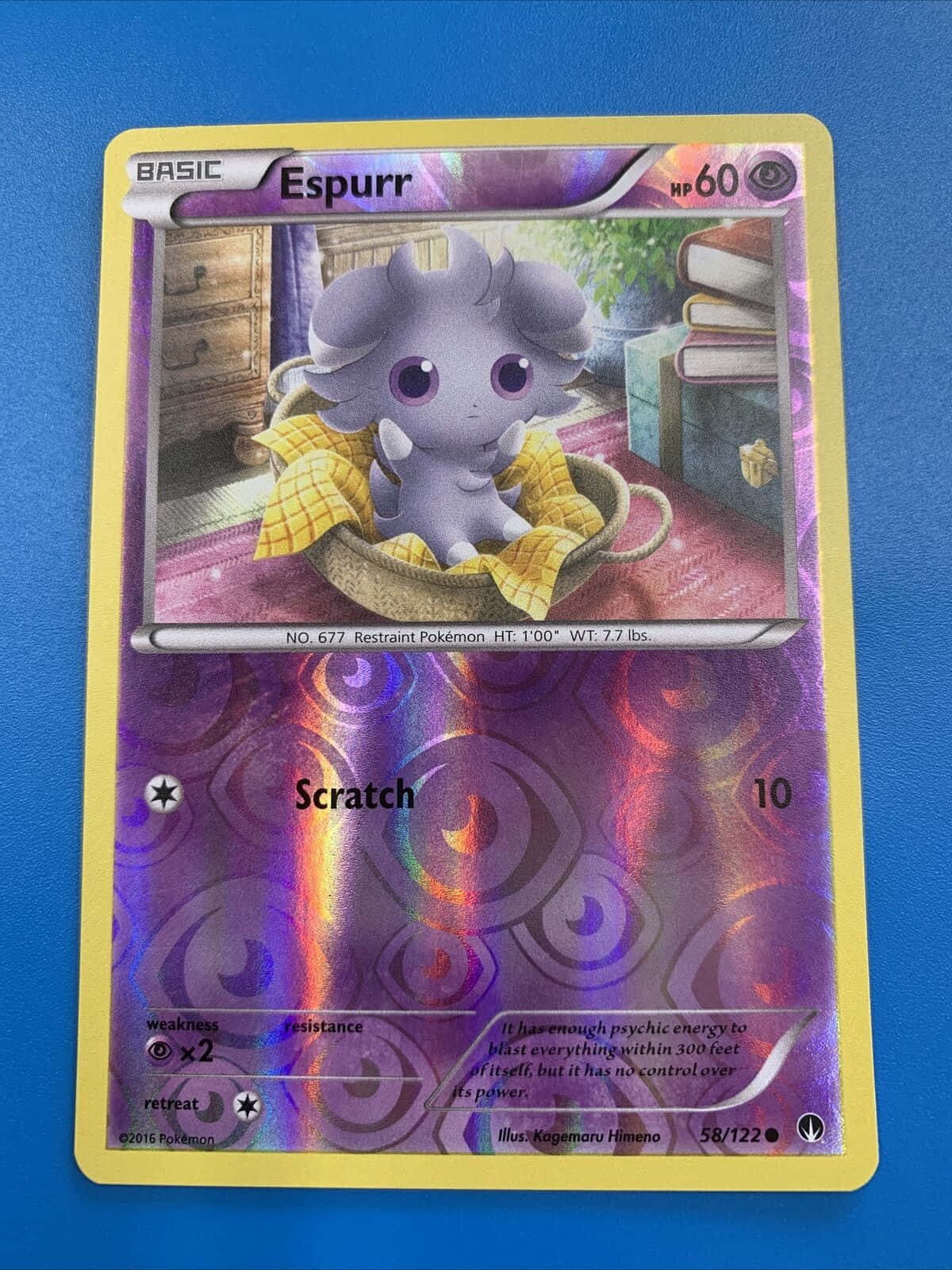 Espurr Scratch Pokémon Card Wallpaper