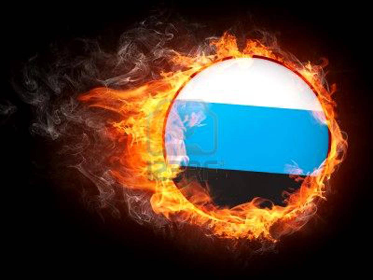 Estonia Flag Ring Of Fire Wallpaper