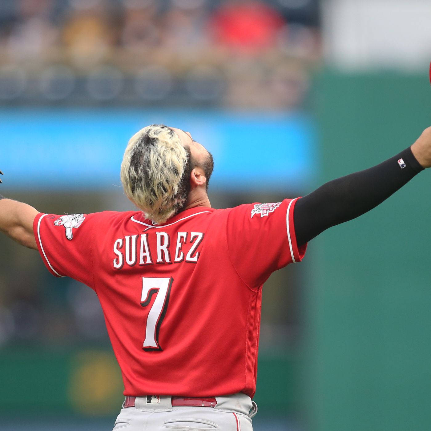 Eugenio Suarez Flying Hug Wallpaper