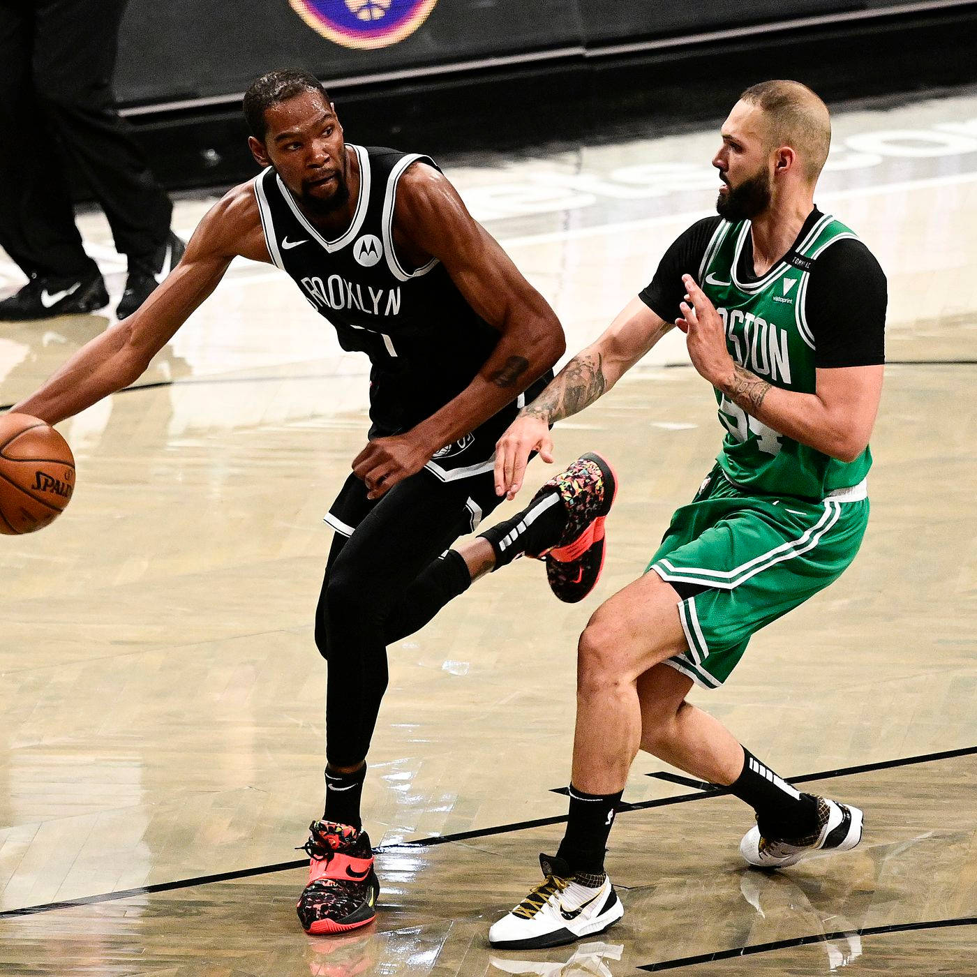 Evan Fournier And Kevin Durant Celtics Vs. Nets Wallpaper