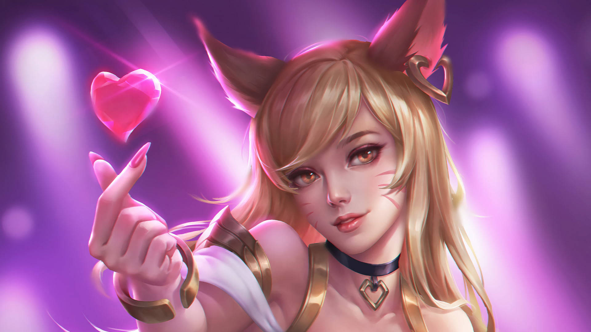 Experiencing Love Through A Hand Heart In League Of Legends Wallpaper