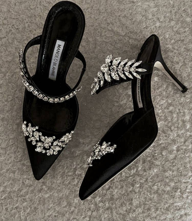 Exquisite Black Manolo Blahnik Pumps Wallpaper