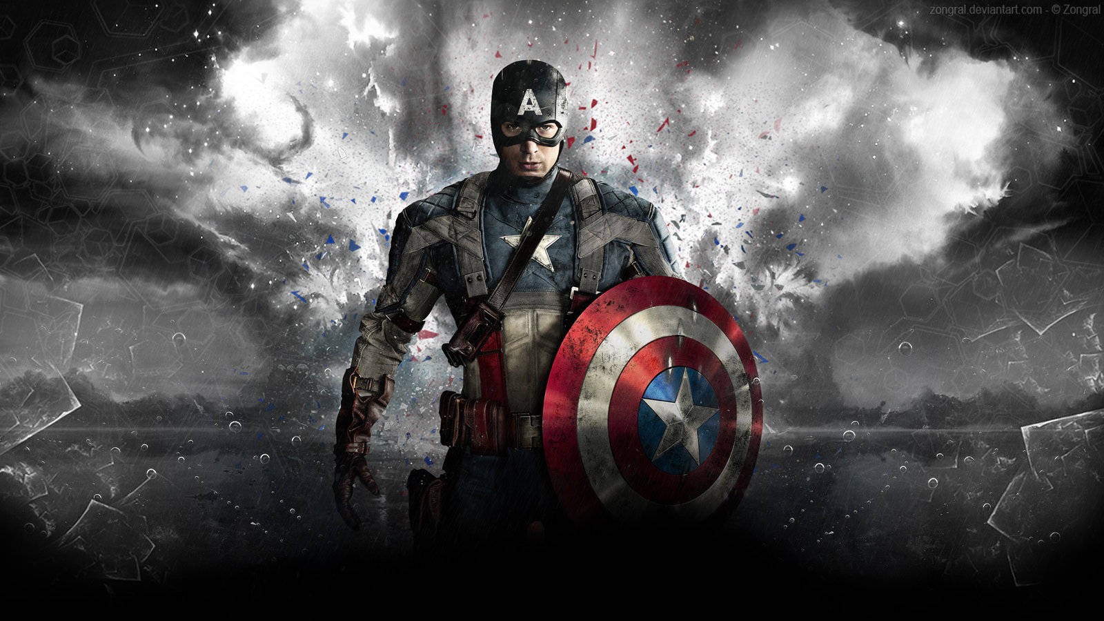 Fading Captain America Laptop Wallpaper