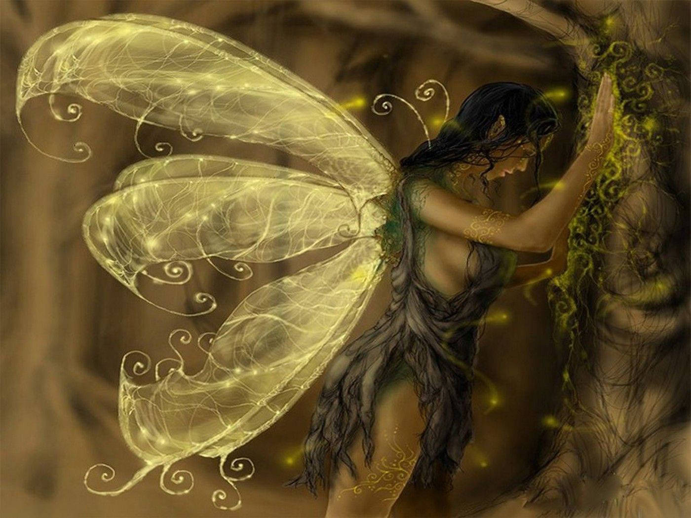 Fairy Grunge Fairy Using Powers Wallpaper