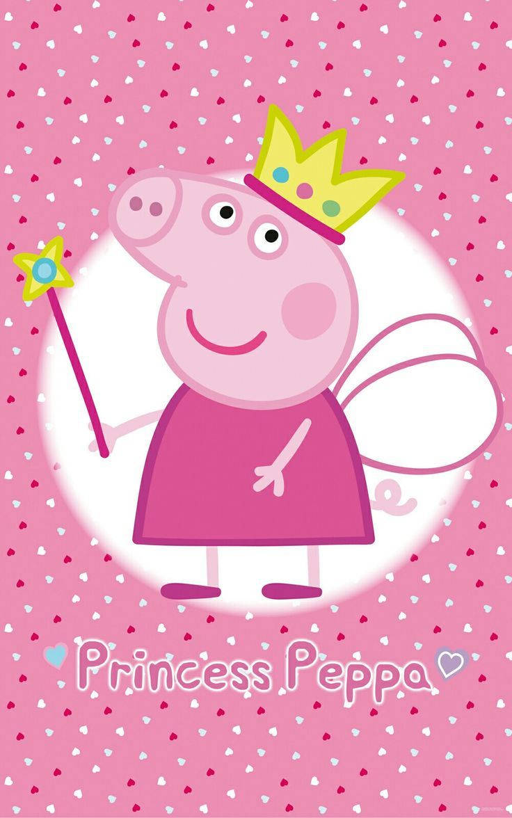 Fairy Peppa Pig With Crown Wallpaper