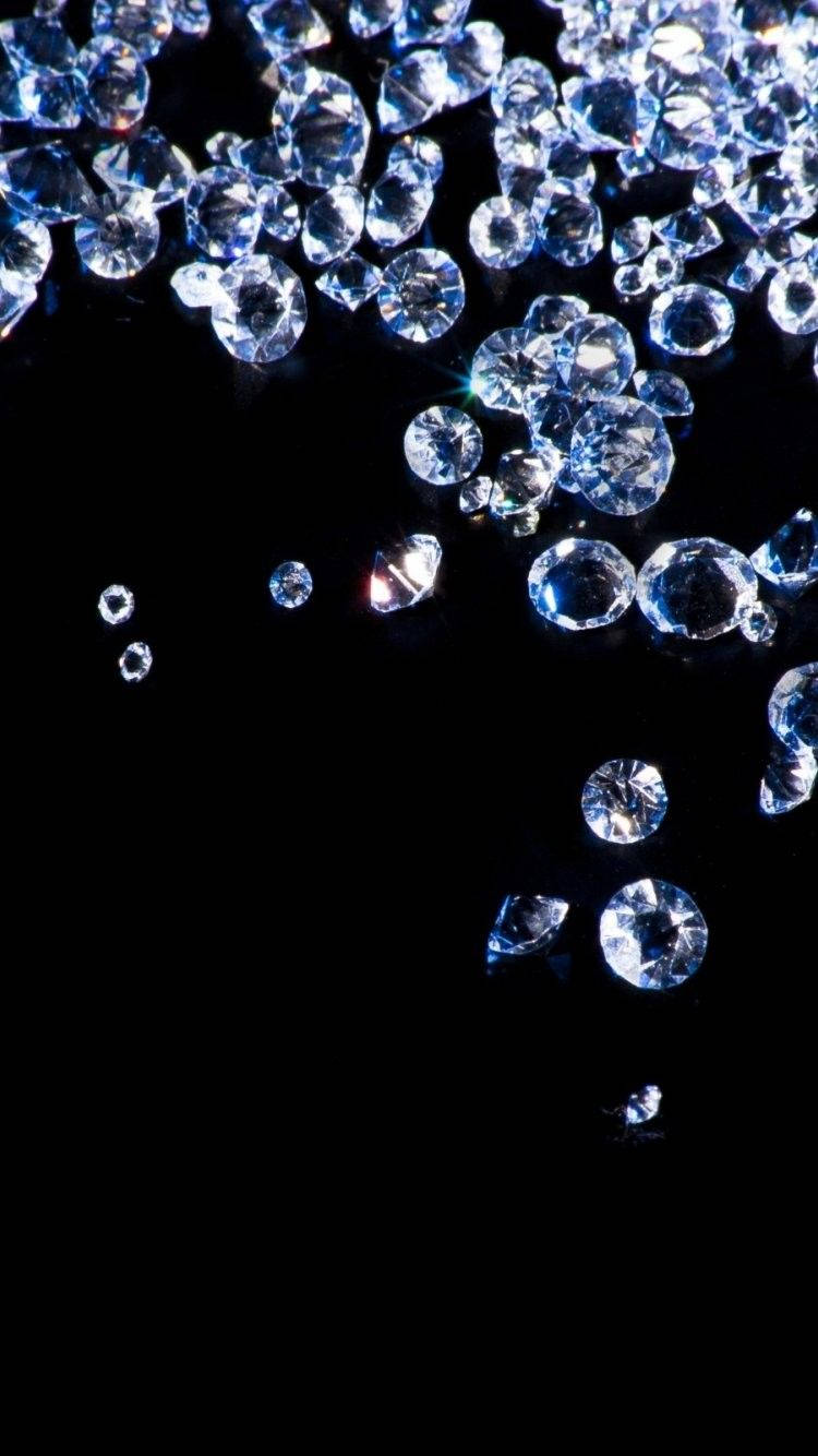 Falling Crystal Diamond Gems Wallpaper