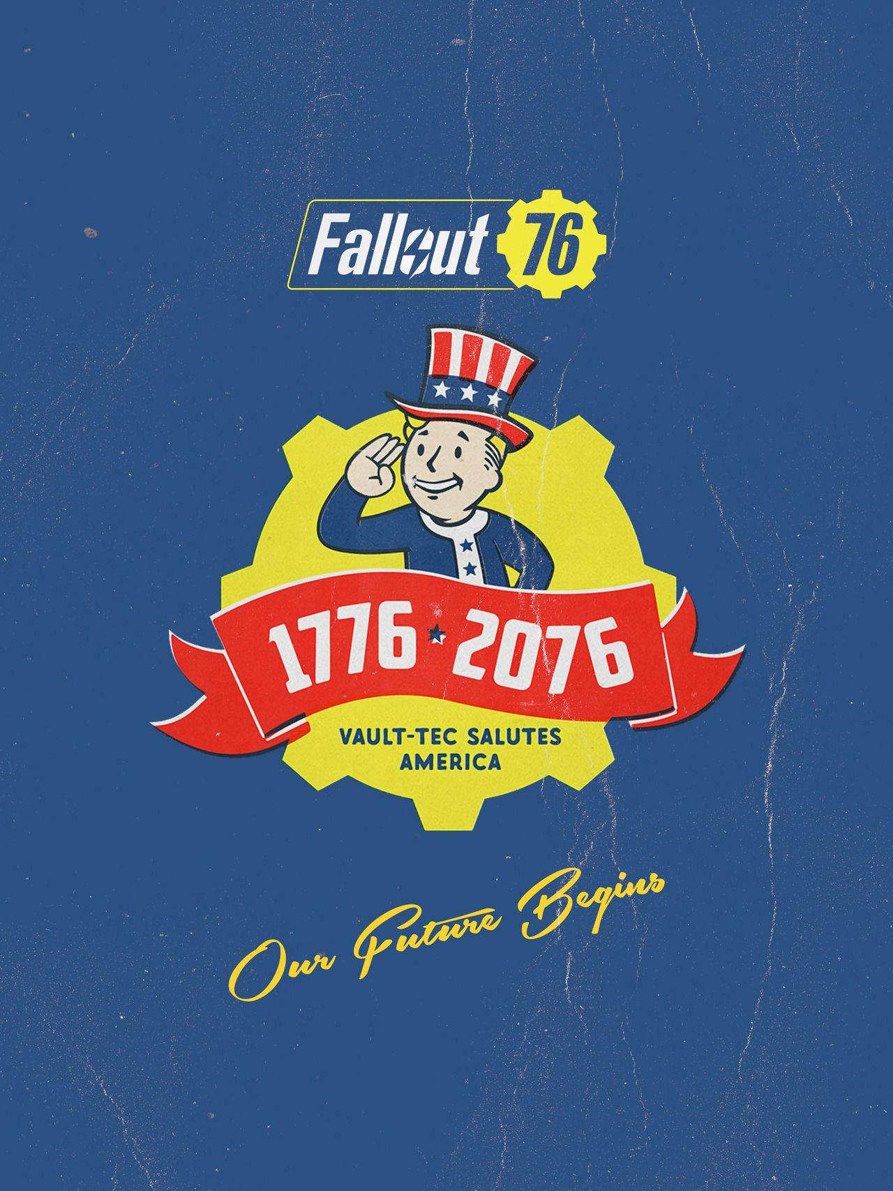 Fallout 76 Vault Boy Campaign Poster Wallpaper