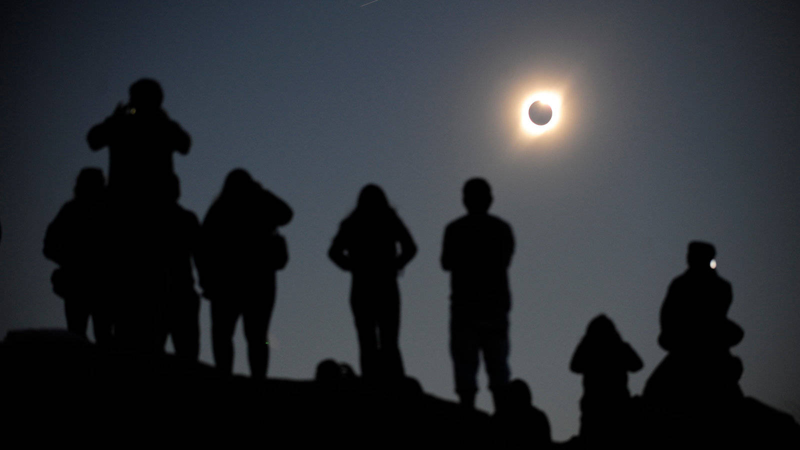 Families Looking At Solar Eclipse Wallpaper