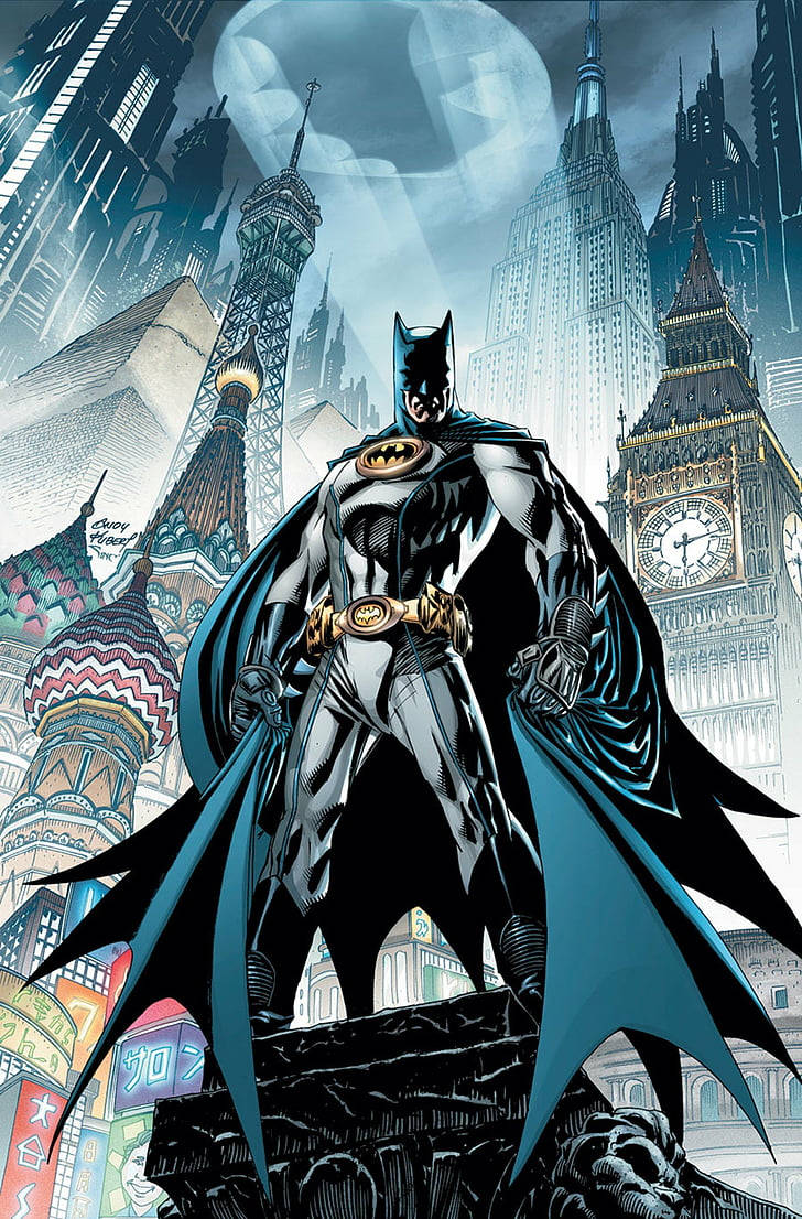 Famous Landmarks And Batman Arkham Knight Iphone Wallpaper