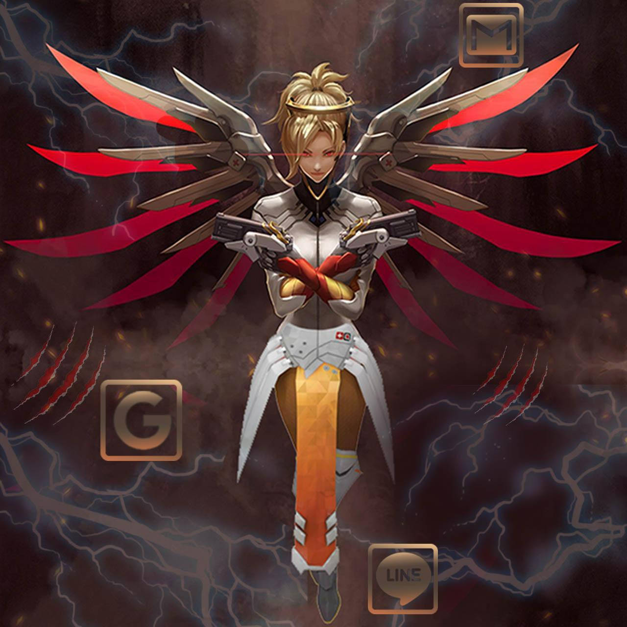 Fan Art Mercy And Icons Wallpaper