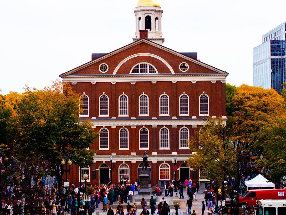 Faneuil Hall And Autumn Trees Wallpaper