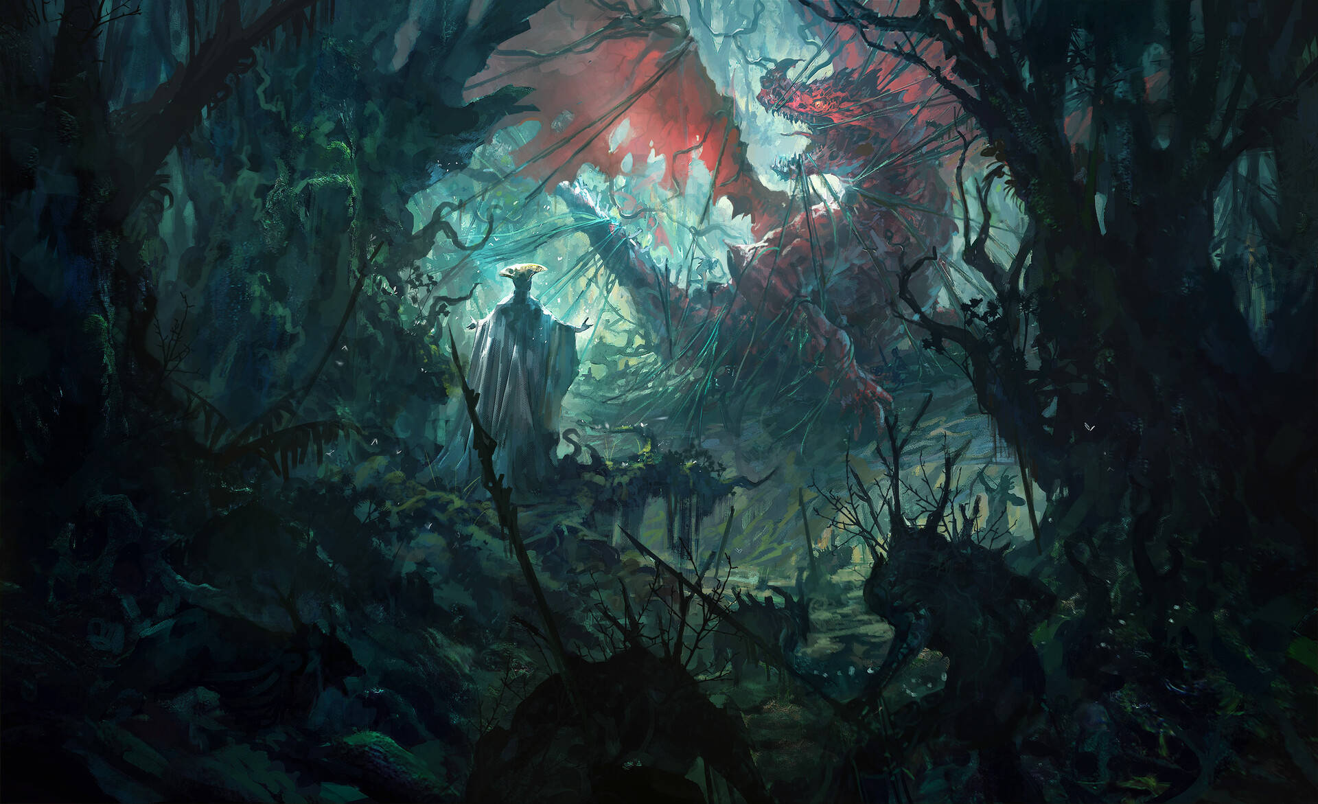 Fantasy Art Red Dragon Wallpaper