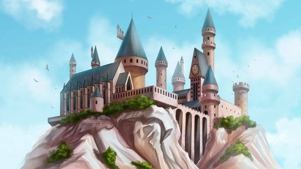 Fantasy Artwork Of Hogwarts Wallpaper