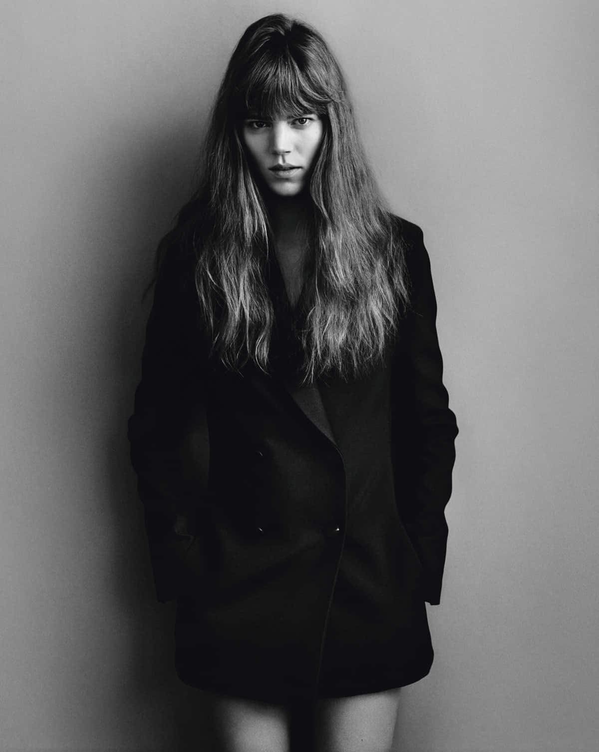 Fashion Model Freja Beha Erichsen Posing In A Dramatic Environment. Wallpaper