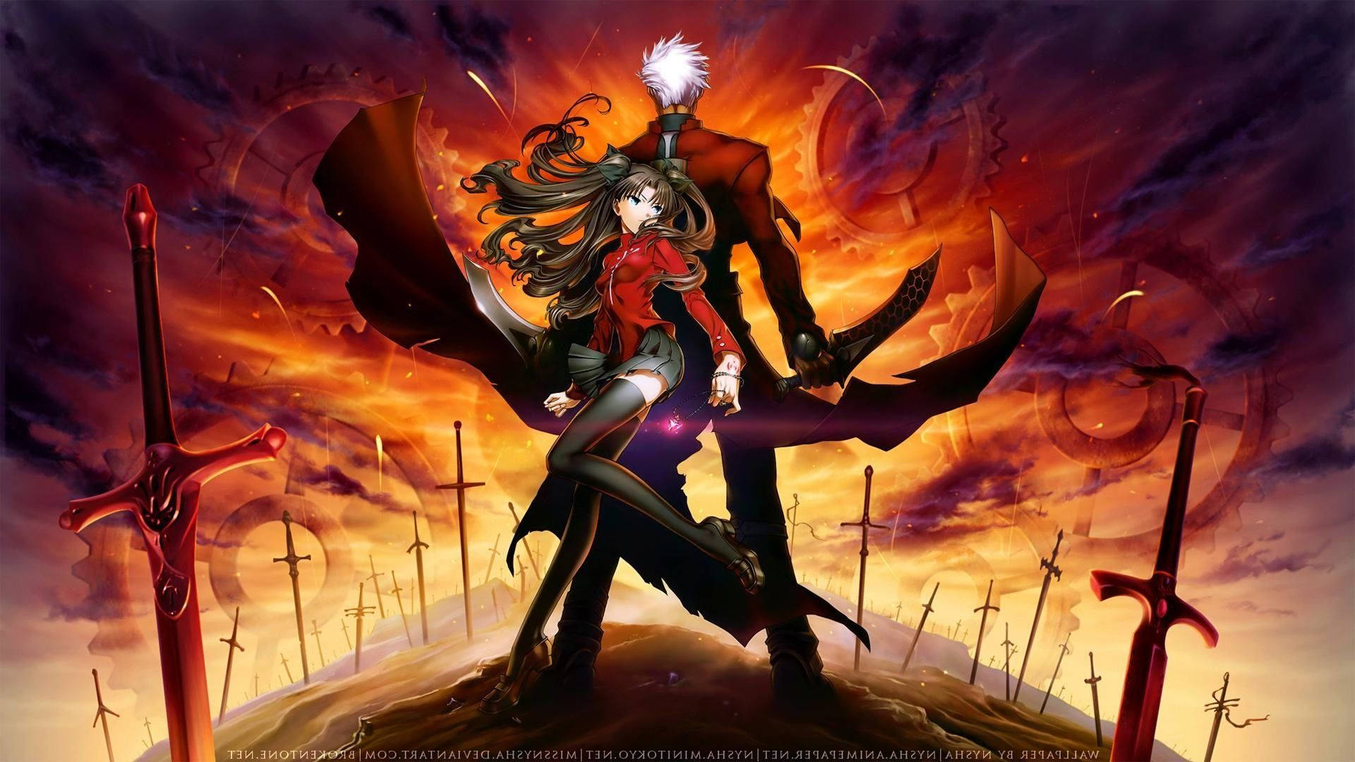 Fate Archer And Rin Tohsaka Wallpaper
