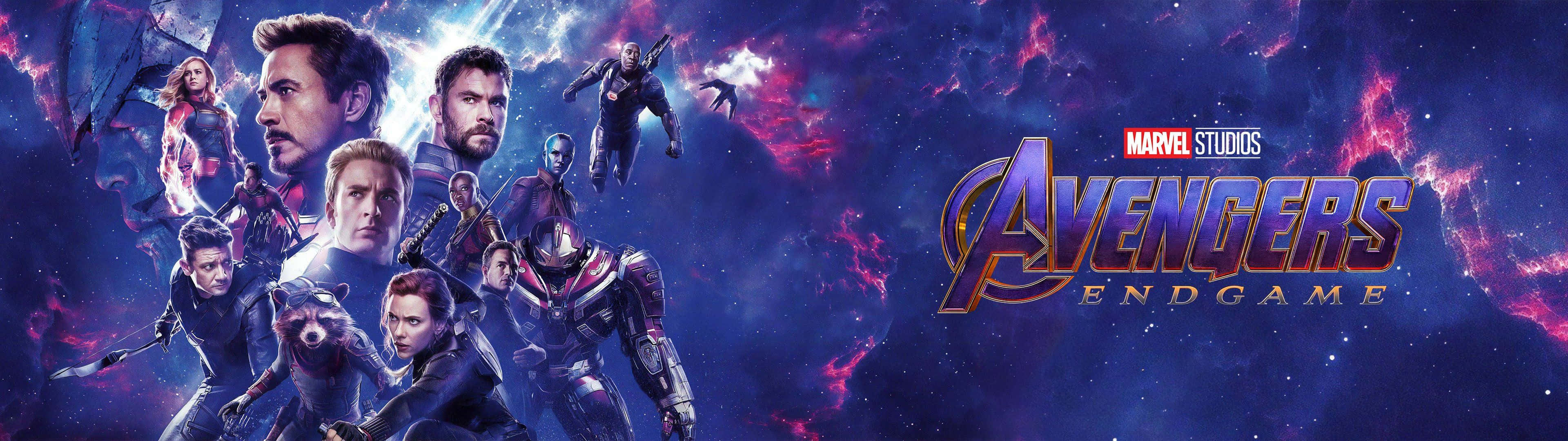 Feel The Power Of Marvel's Avengers On Dual Screen Wallpaper