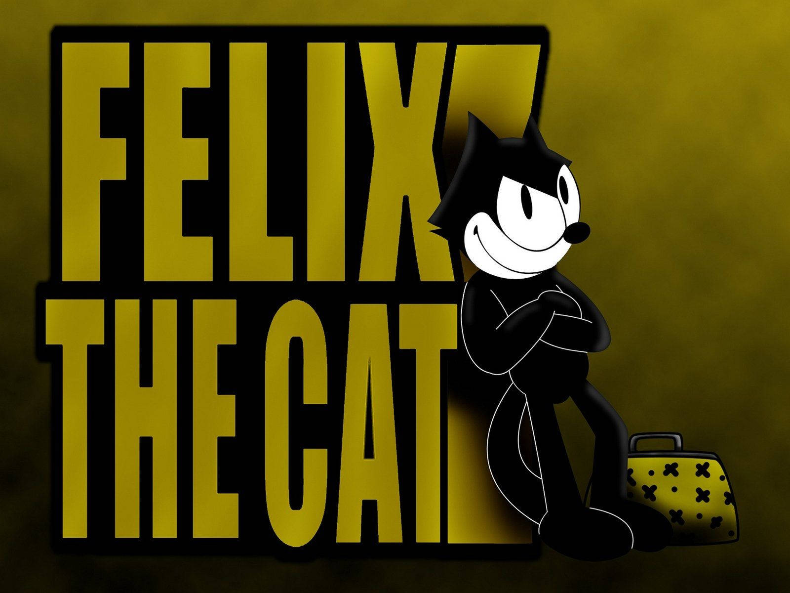 Felix The Cat Yellow Background Wallpaper