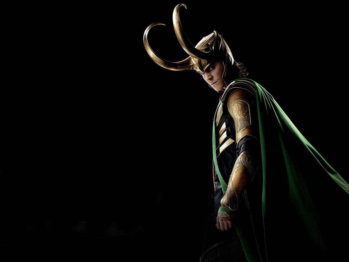 Fierce Loki In Black Wallpaper