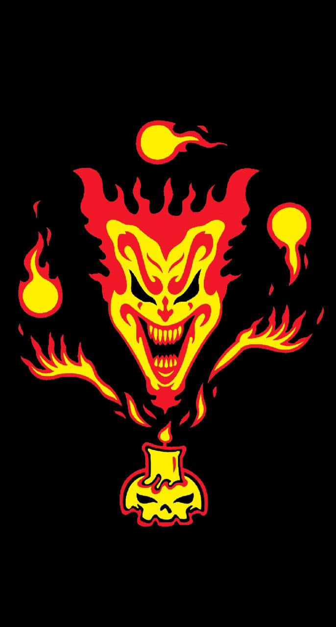 Fiery Clown Artwork Wallpaper