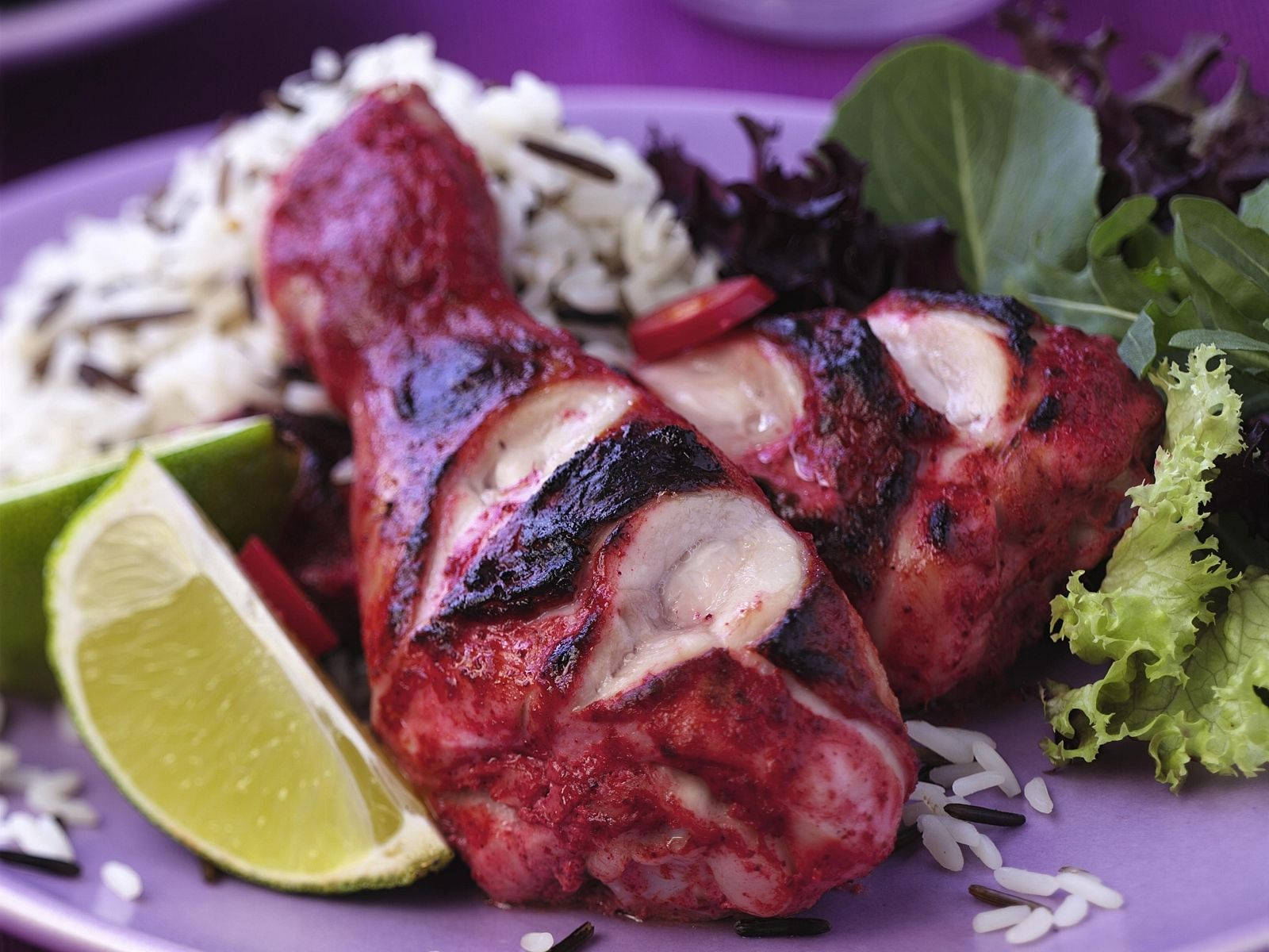 Fiery Tandoori Chicken Legs Wallpaper