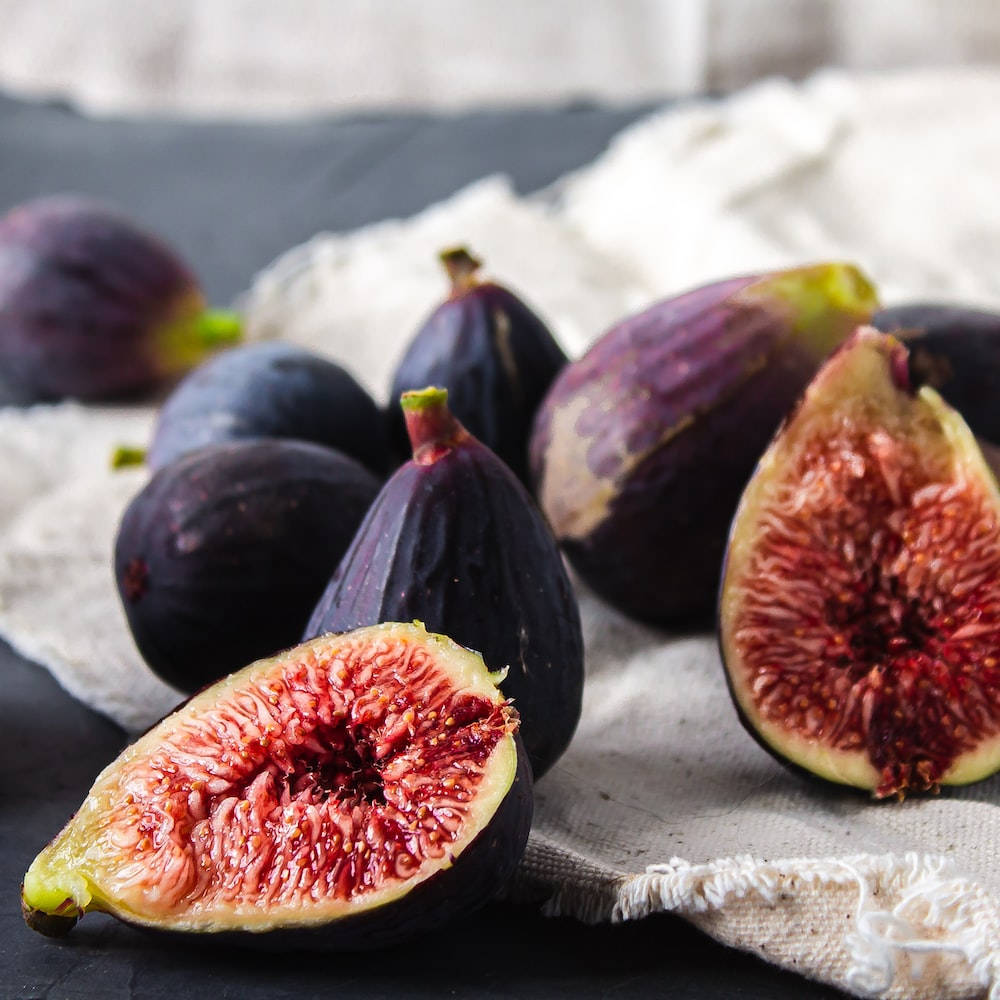 Fig Fruits On A Table With Burlap Sack Wallpaper