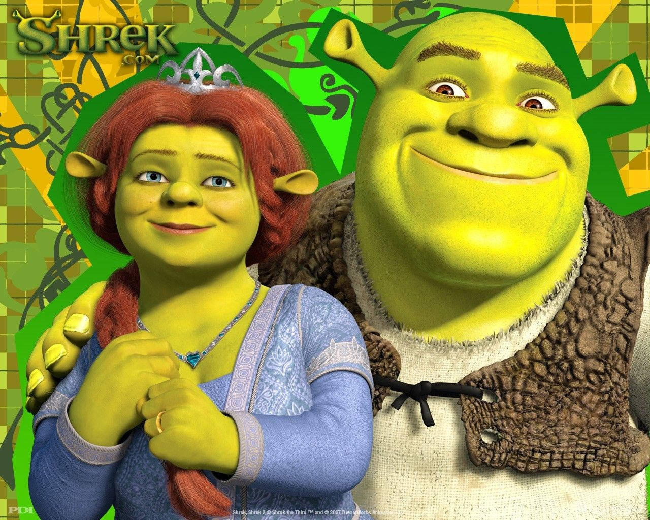 Fiona And Shrek Pc Abstract Background Wallpaper