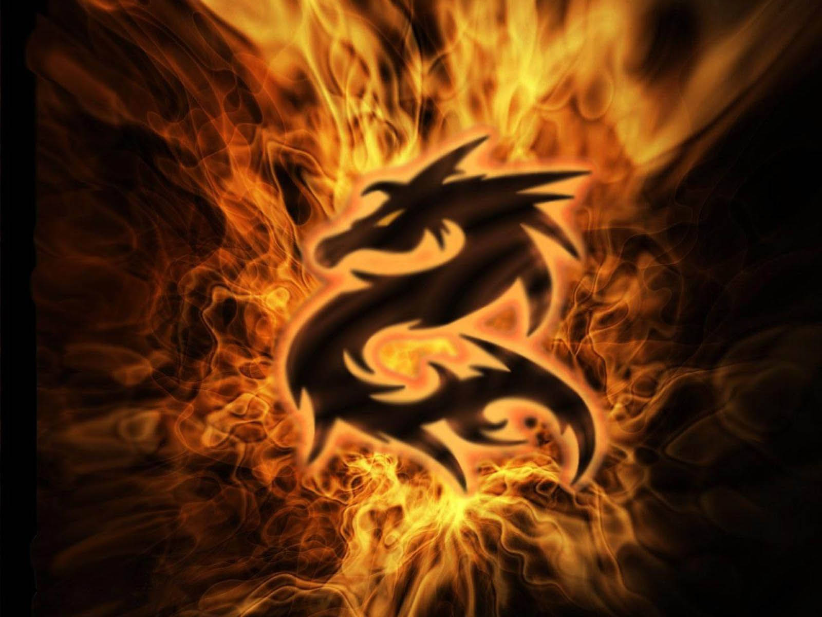 Fire Dragon Symbol Wallpaper