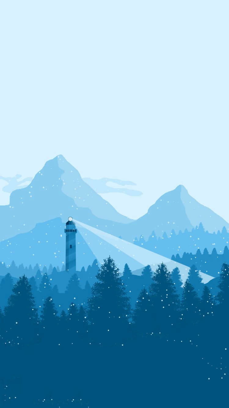 Firewatch Lighthouse In Winter Wallpaper