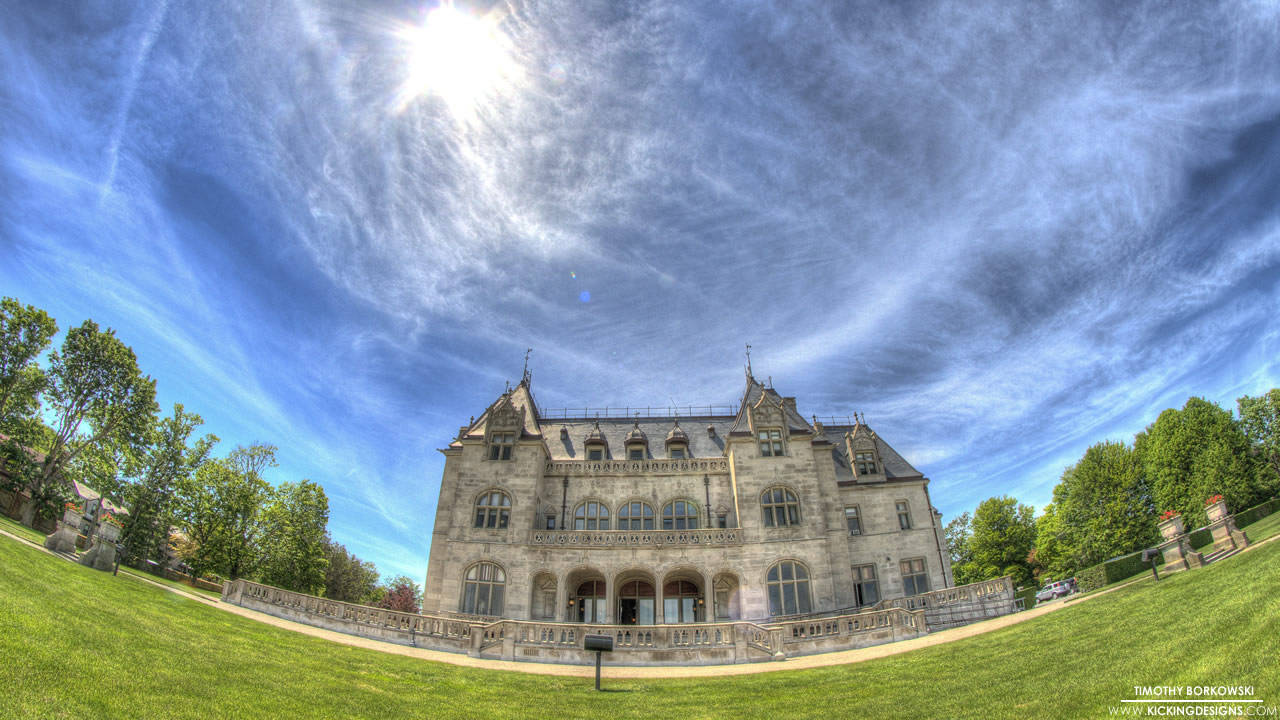 Fisheye Angle Of Rhode Island's Mansion Wallpaper