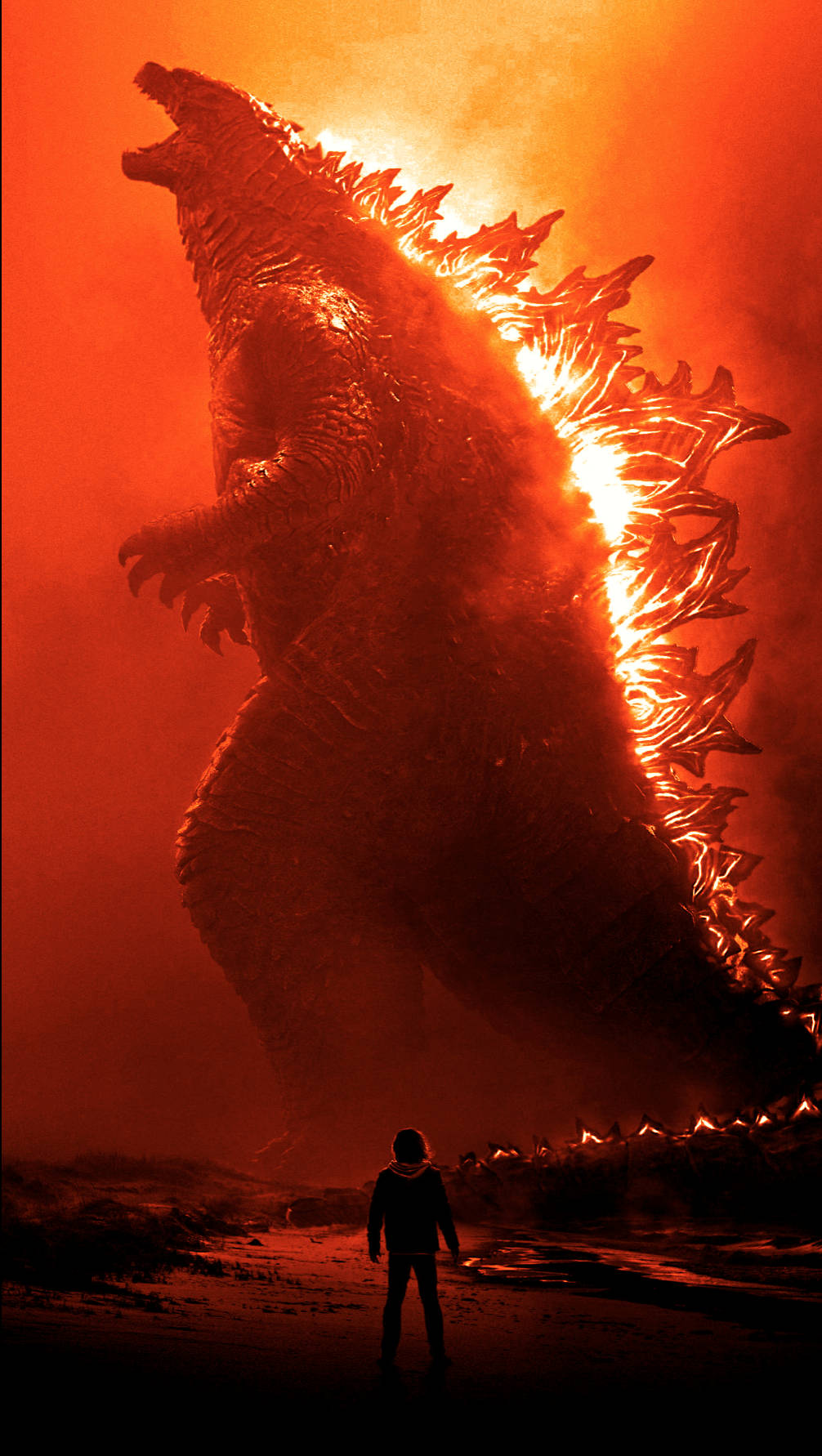 Flaming Giant Godzilla Wallpaper