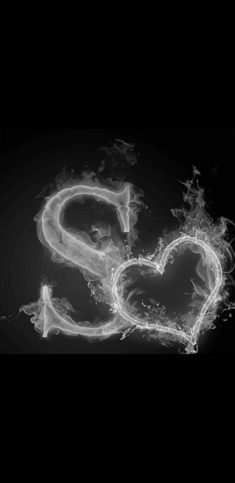 Flaming S And Heart Wallpaper