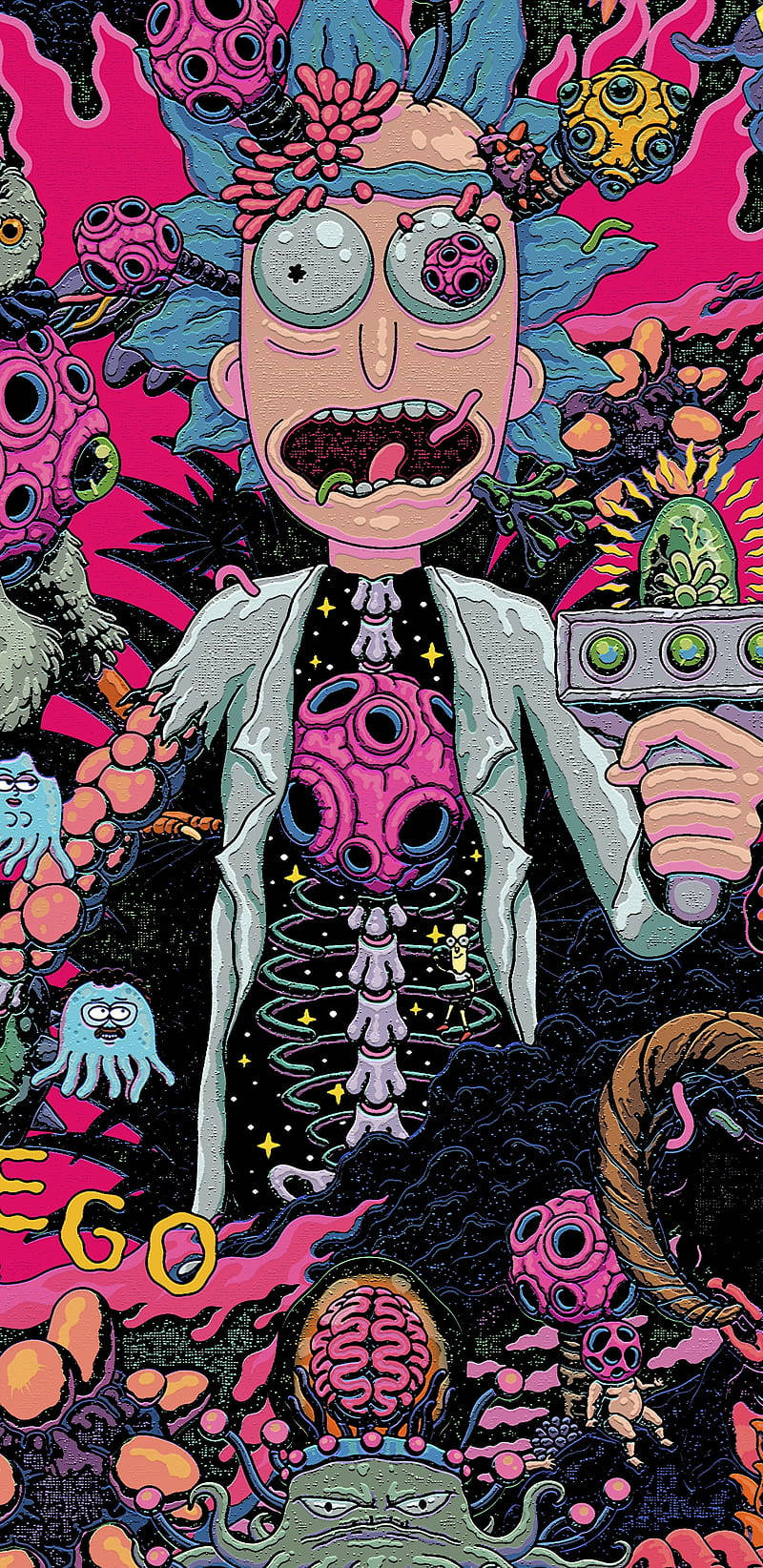 Flesh Of Rick Sidekick Of Morty Iphone Wallpaper