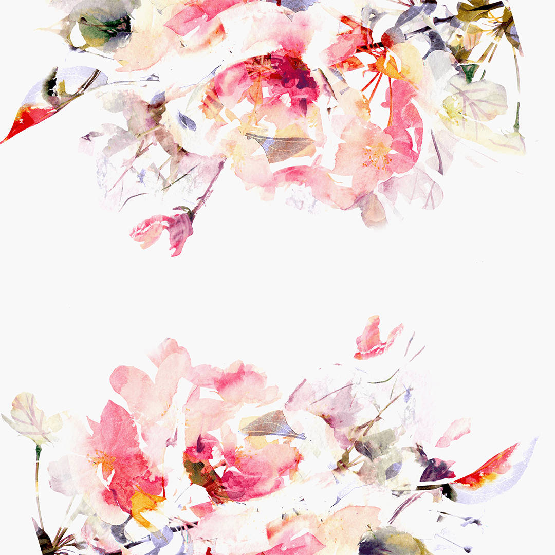 Floral Art Reflection Wallpaper