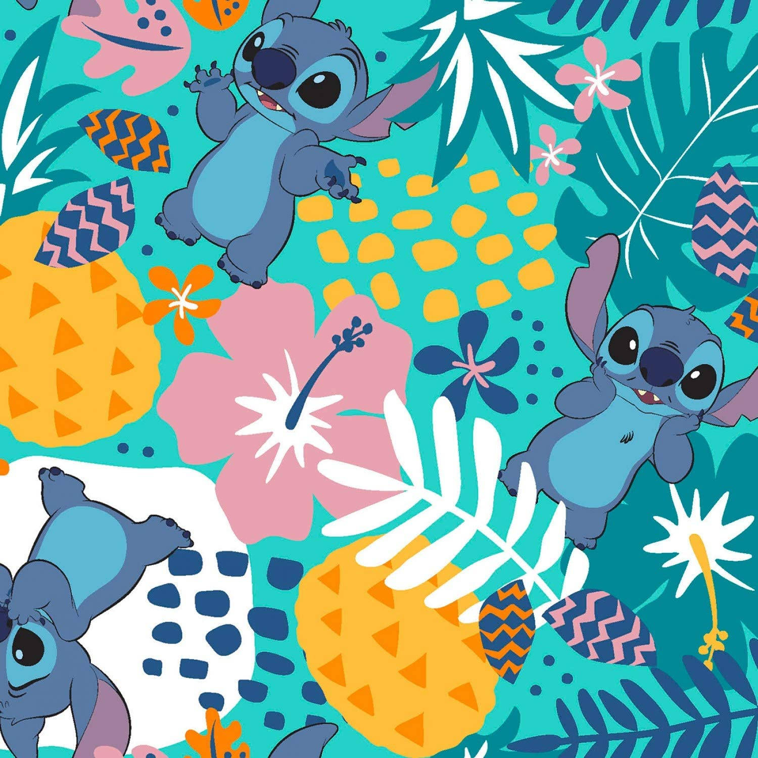 Floral Print Stitch Collage Wallpaper