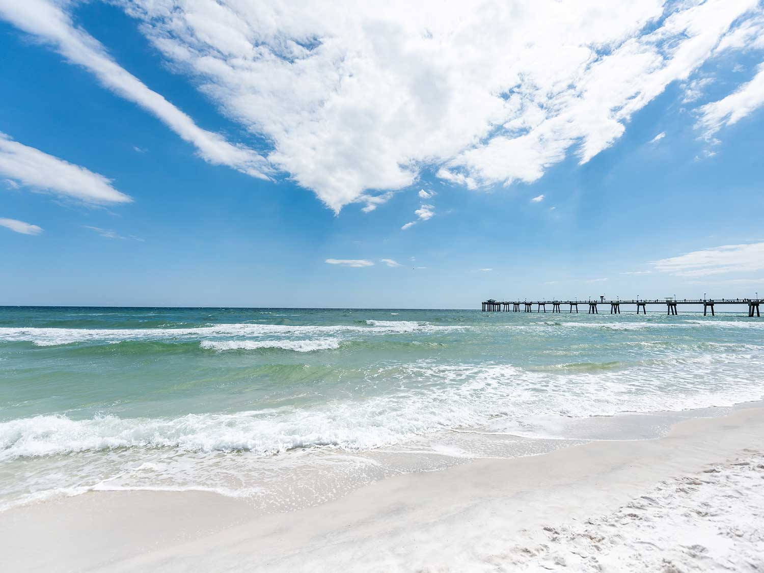 Florida Beach Pleasing Cloudy Weather Wallpaper