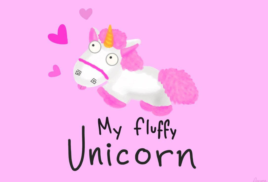 Fluffy Pink Unicorn Wallpaper