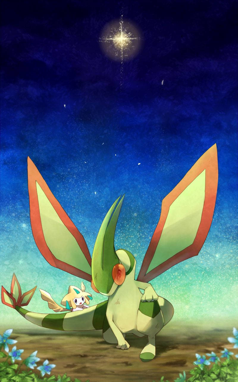 Flygon Under A Star Wallpaper