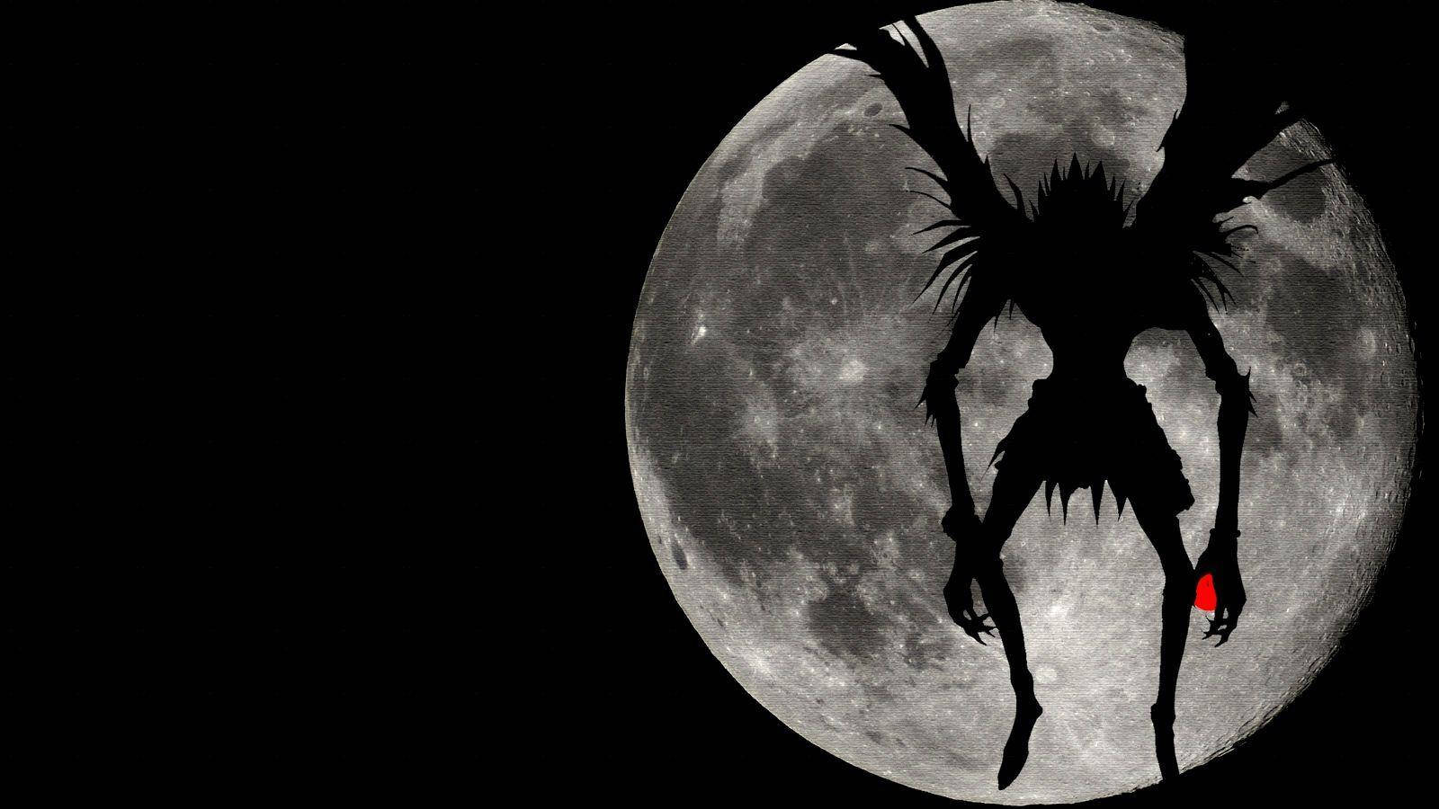 Flying Ryuk Full Moon Wallpaper