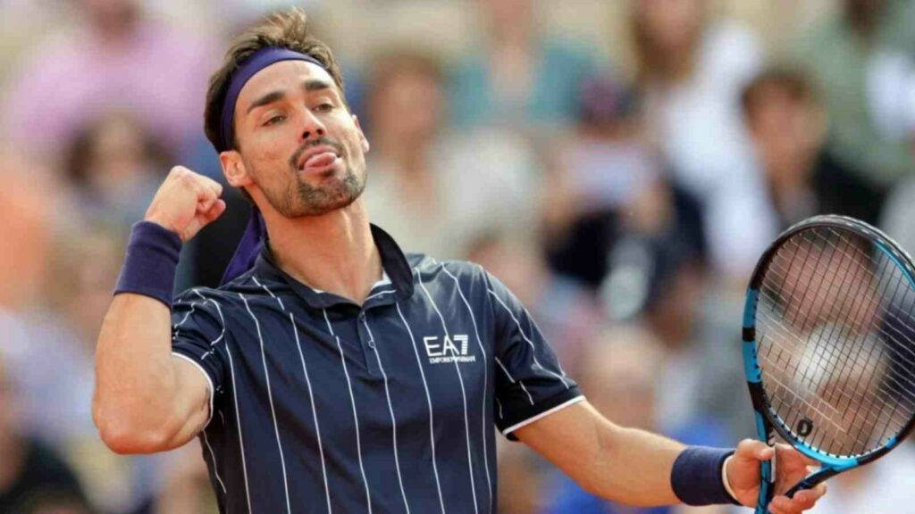 Fognini's Intense Focus On The Tennis Court Wallpaper