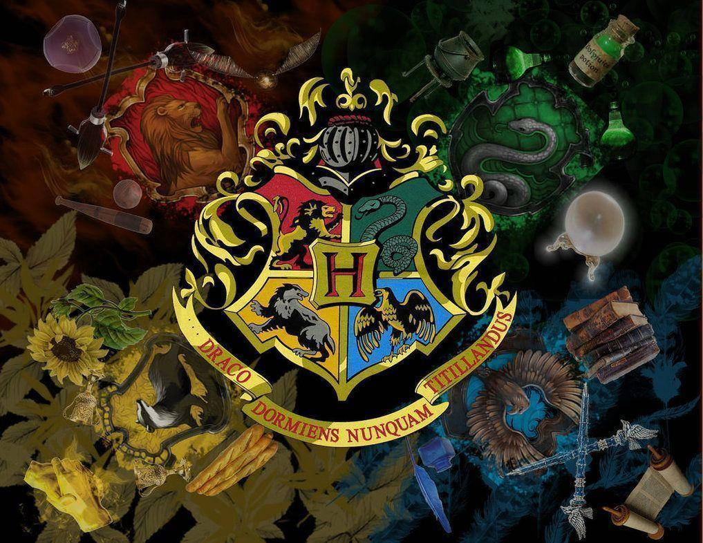 Four Houses Of Hogwarts Harry Potter Ipad Wallpaper