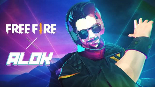 Free Fire Banner Featuring Dj Alok Wallpaper