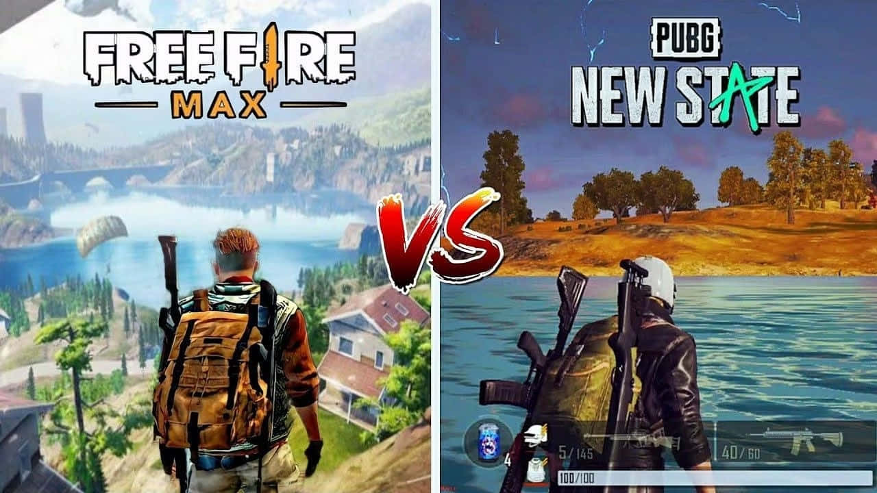 Free Fire M A Xvs P U B G New State Comparison Wallpaper