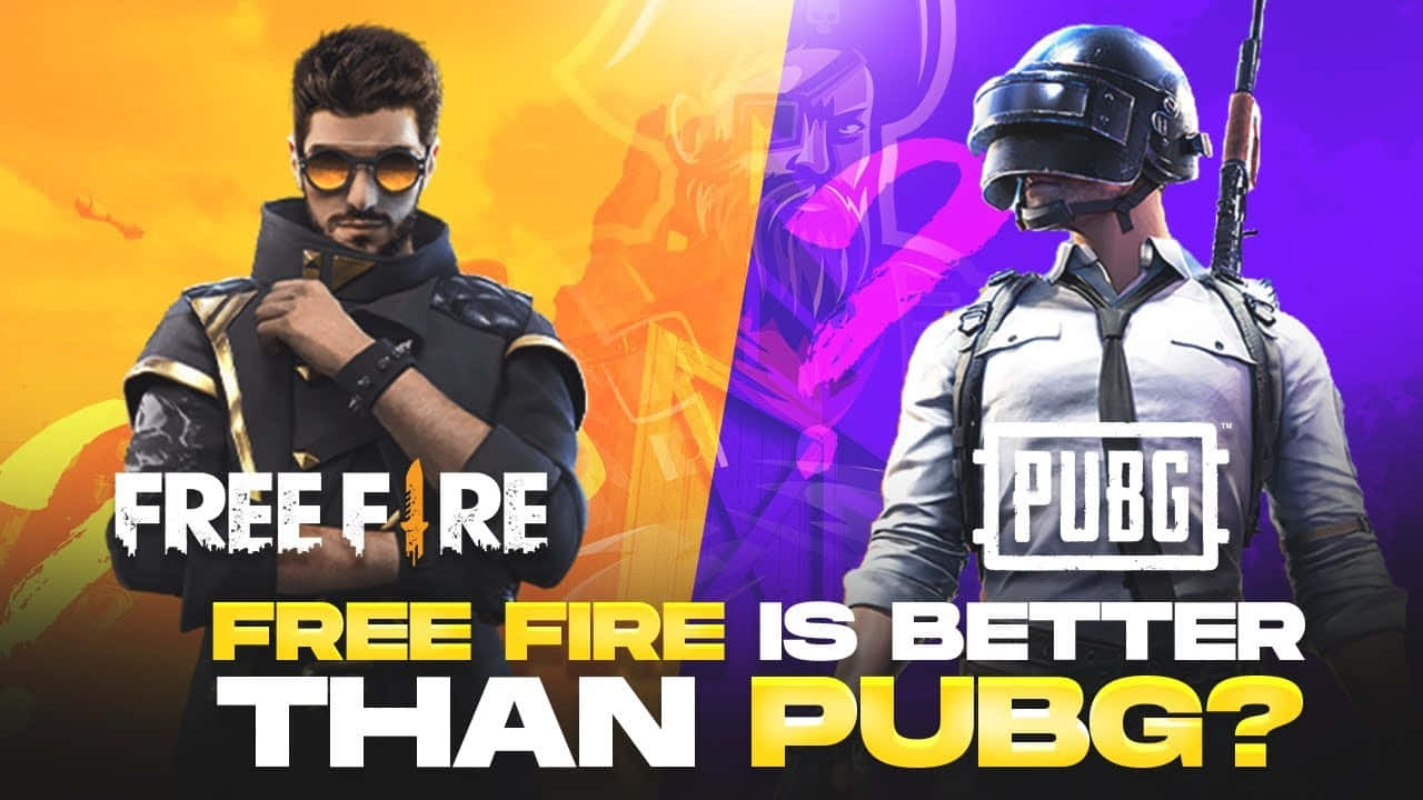 Free Fire V S P U B G Comparison Wallpaper