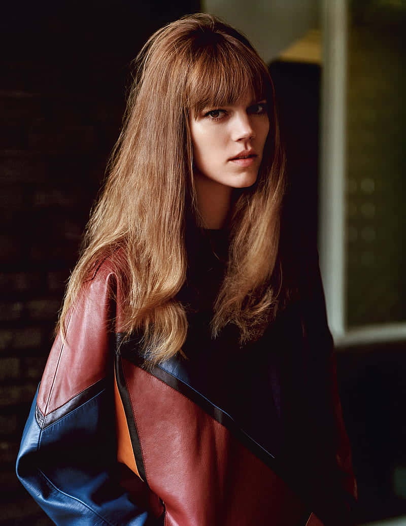 Freja Beha Erichsen In A Candid Moment Wallpaper